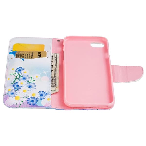 Plånboksfodral Apple iPhone 8 – Fjärilar och Blommor