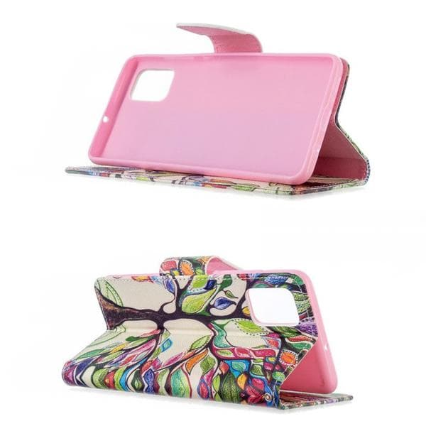 Lompakkokotelo Samsung Galaxy A51 - Värikäs Puu