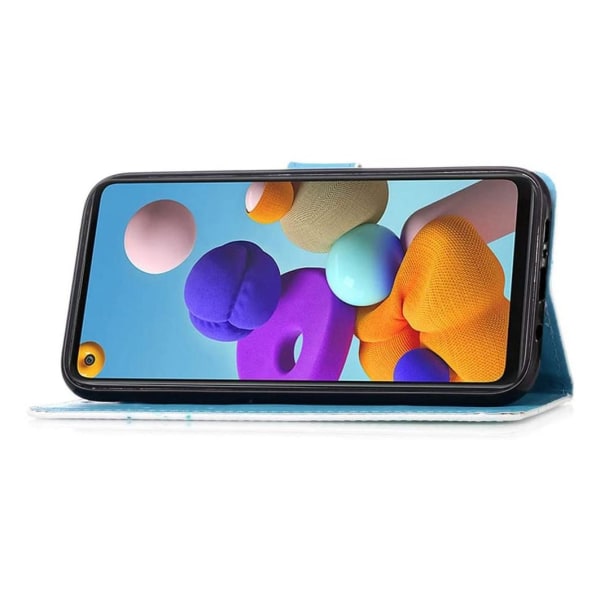 Lompakkokotelo Samsung Galaxy A21s - Sininen Mandala