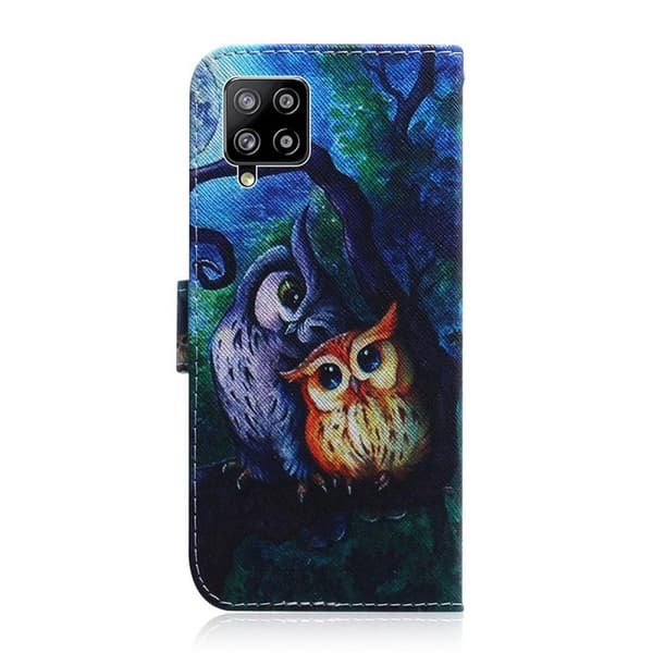 Plånboksfodral Samsung Galaxy A12 - Ugglor I Månsken