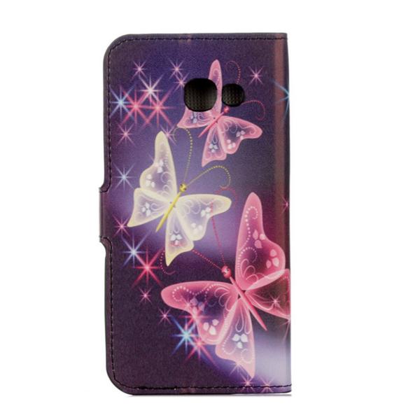 Plånboksfodral Samsung Galaxy A3 (2017) - Lila / Fjärilar