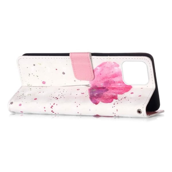 Lompakkokotelo iPhone 12 Pro - Vaaleanpunainen Kukka