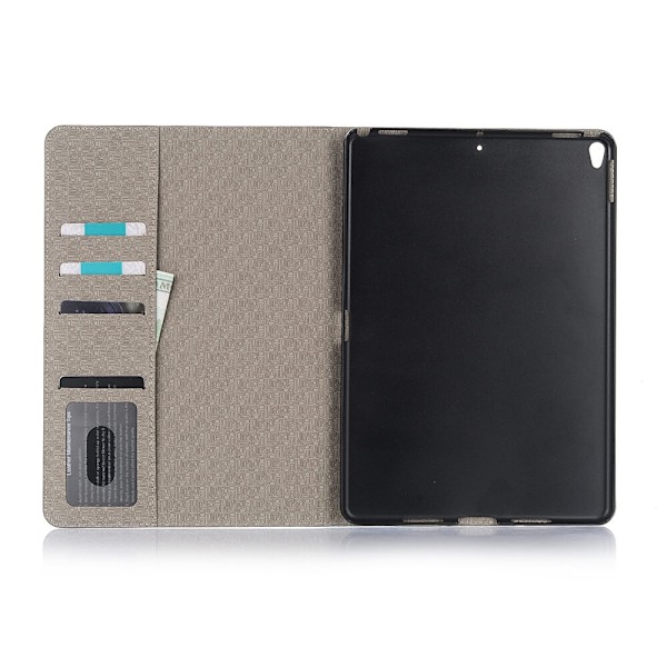 Plånboksfodral iPad 10,2" (2019) Rutmönster - 3 Färger Svart