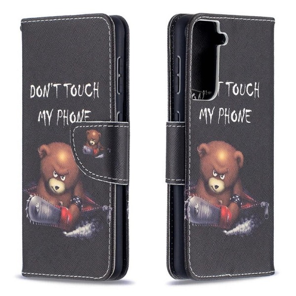 Lompakkokotelo Samsung Galaxy S21 - Don't Touch My Phone