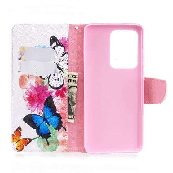 Plånboksfodral Samsung Galaxy S20 Ultra – Färgglada Fjärilar