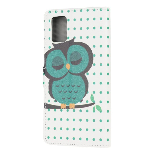 Lompakkokotelo Samsung Galaxy A02s - Pilkullinen Ja Pöllö