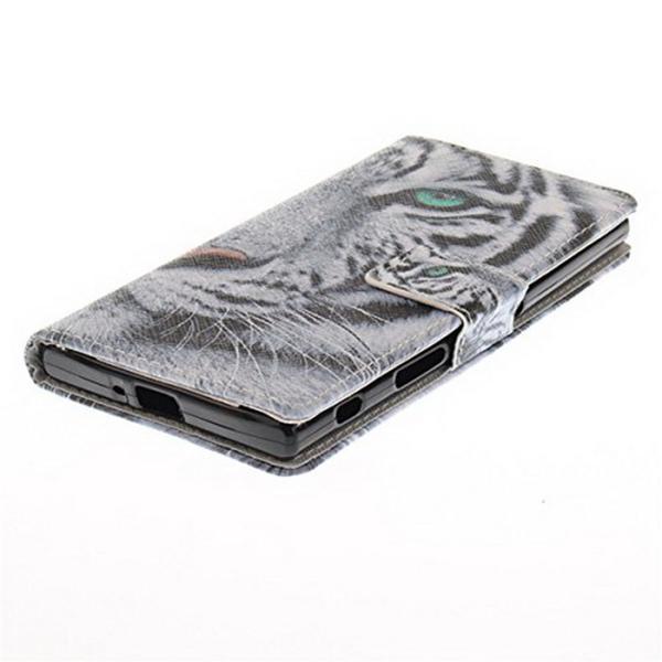 Plånboksfodral Sony Xperia XZ och XZs – Vit Tiger