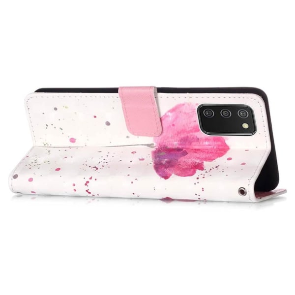 Lompakkokotelo Samsung Galaxy A03s - Vaaleanpunainen Kukka