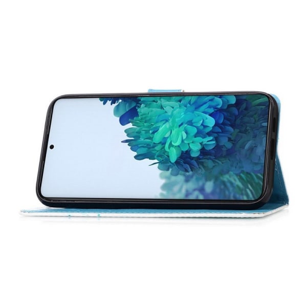 Lompakkokotelo Samsung Galaxy S21 - Sininen Mandala