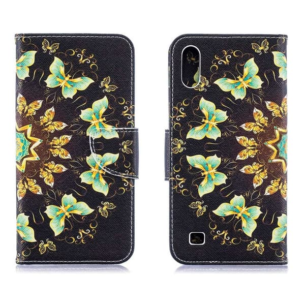 Plånboksfodral Samsung Galaxy A10 – Fjärilar I Cirkel