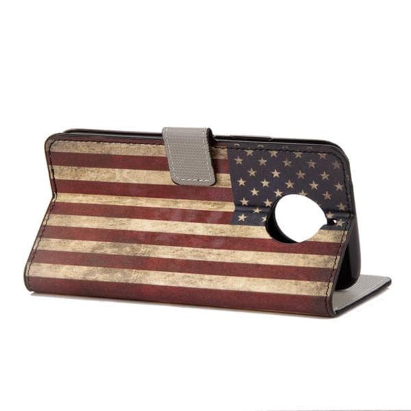 Plånboksfodral Moto G5S Plus - Flagga USA