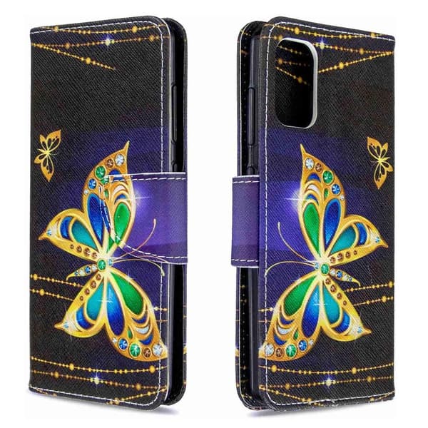 Plånboksfodral Samsung Galaxy A02s – Guldfjäril