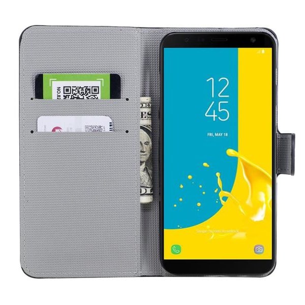 Plånboksfodral Samsung Galaxy J4 Plus - Ugglor & Hjärtan