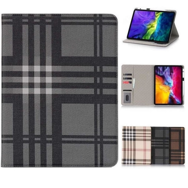 Plånboksfodral iPad Pro 11" (2020) - Rutmönster, 3 Färger Svart