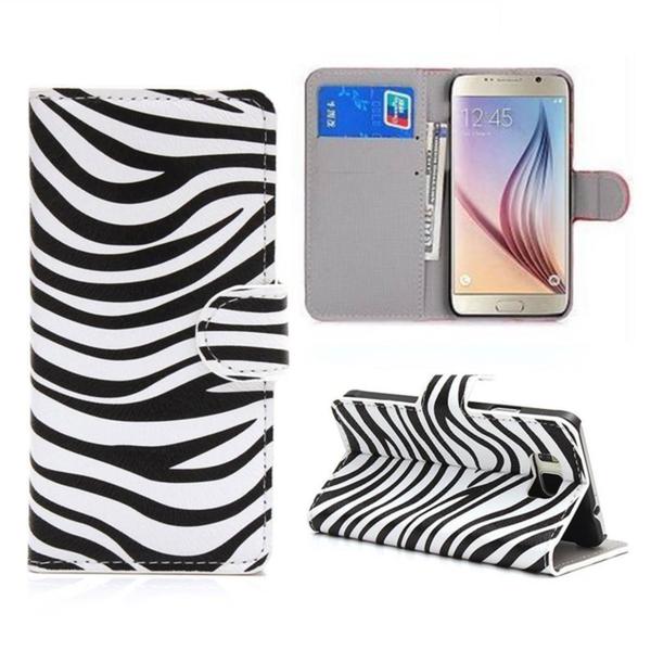 Plånboksfodral Samsung Galaxy S6 Edge - Zebra