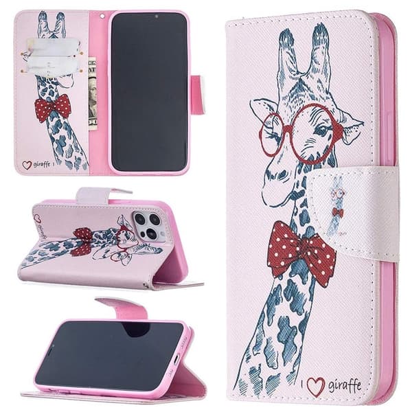 Lompakkokotelo iPhone 15 - Kirahvi