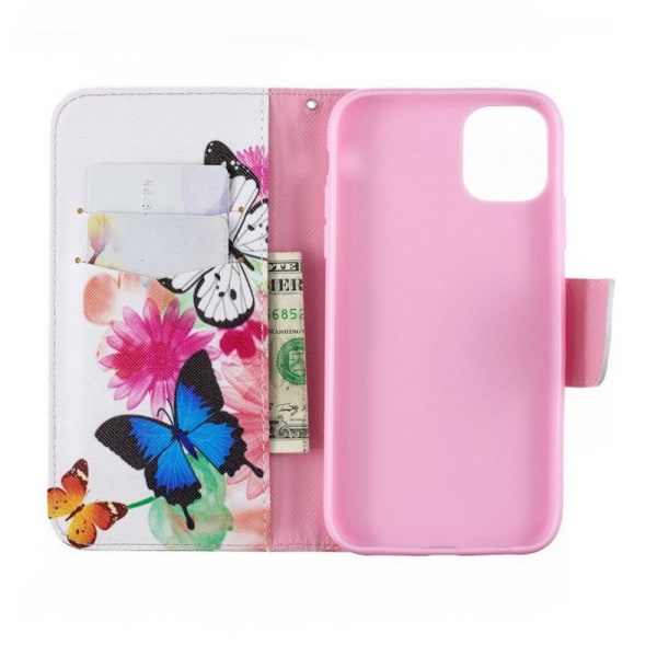 Lompakkokotelo iPhone 13 Mini - Värikkäitä Perhosia