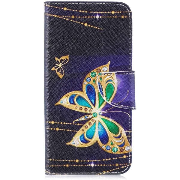Lompakkokotelo Samsung Galaxy A03 - Kultainen Perhonen
