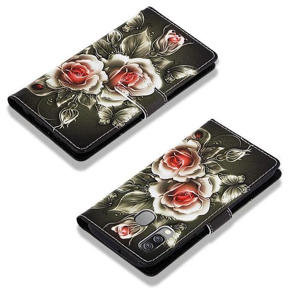 Lompakkokotelo Samsung Galaxy A20e - Ruusut