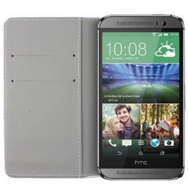 Plånboksfodral HTC One (M9) - Svart med Fjärilar