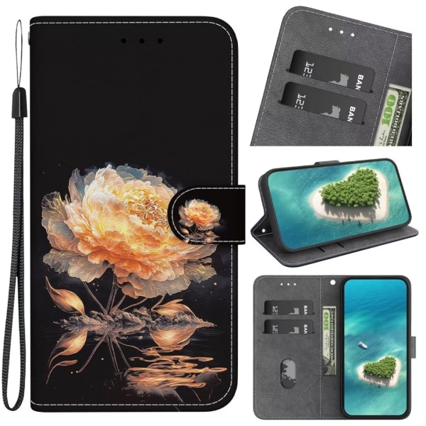 Plånboksfodral Apple iPhone 8 - Korall Blomma