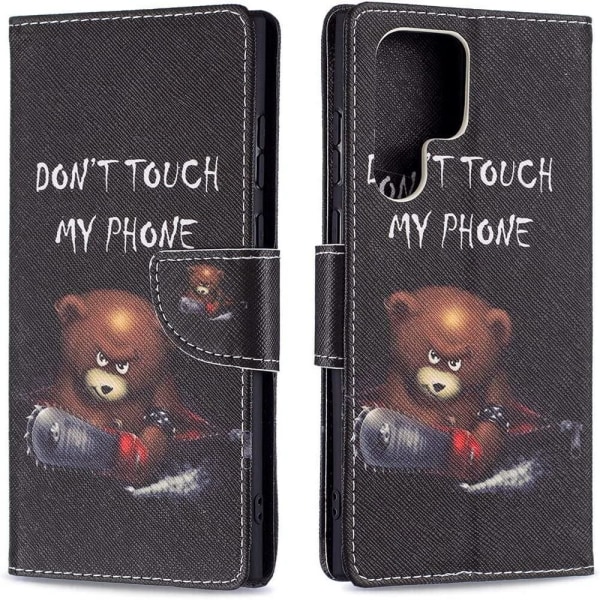 Lompakkokotelo Samsung Galaxy S22 Ultra - Don't Touch My Phone