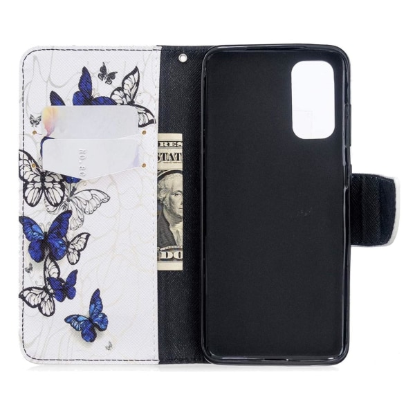 Plånboksfodral Xiaomi Mi 10T Pro – Blåa och Vita Fjärilar