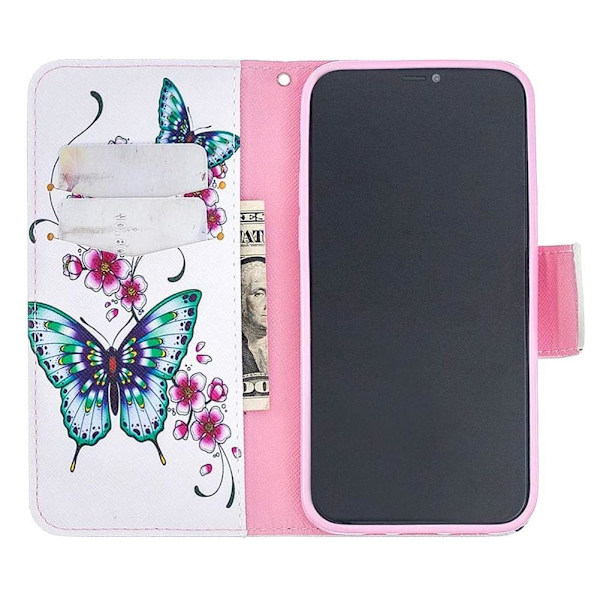 Plånboksfodral iPhone 12 Pro Max – Fjärilar och Blommor