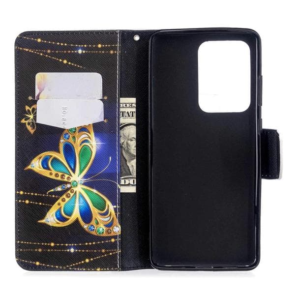Plånboksfodral Samsung Galaxy S20 Ultra – Guldfjäril