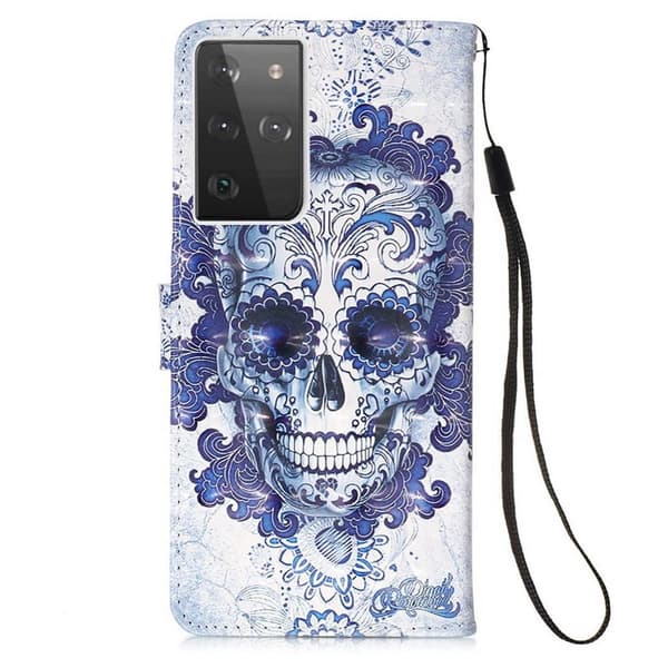 Plånboksfodral Samsung Galaxy S21 Ultra – Döskalle