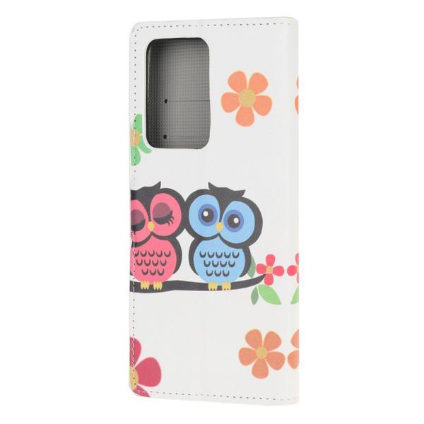 Plånboksfodral Samsung Galaxy S20 Ultra - Ugglor & Blommor