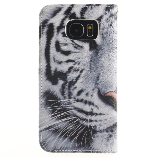 Plånboksfodral Samsung Galaxy S7 – Vit Tiger