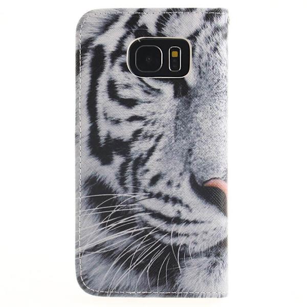 Plånboksfodral Samsung Galaxy S7 – Vit Tiger