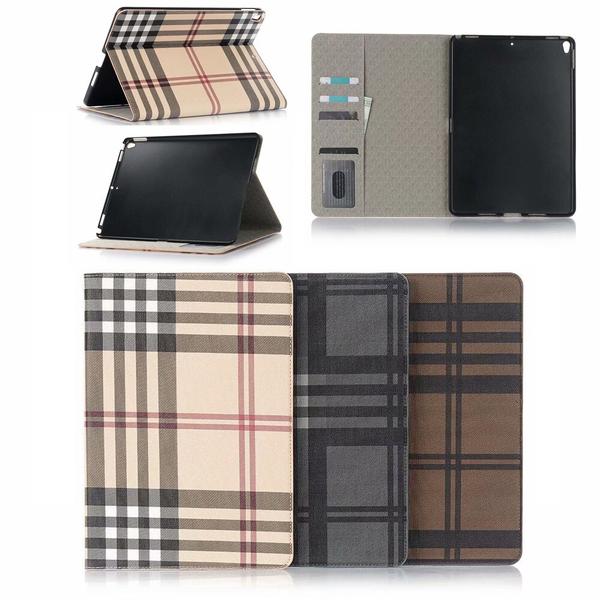 Plånboksfodral iPad Air (2019) 10.5" - Rutmönster, 3 Färger Svart
