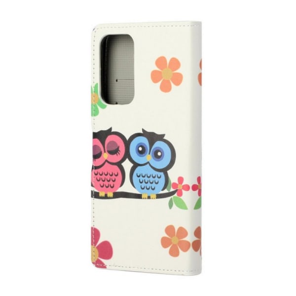 Plånboksfodral Samsung Galaxy A53 - Ugglor & Blommor