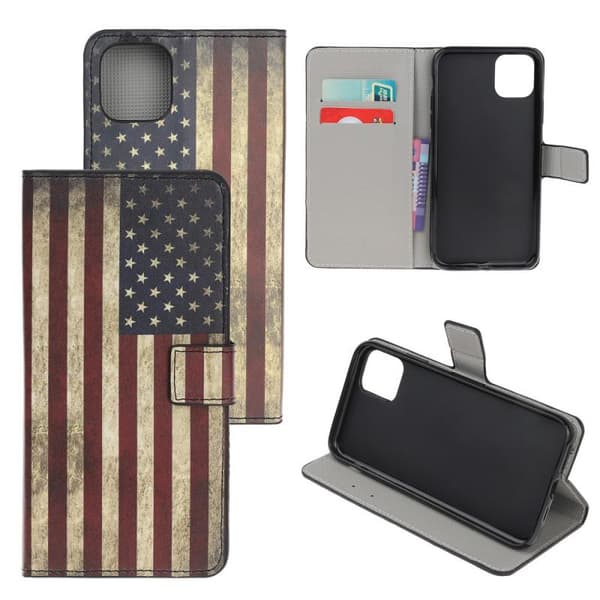 Plånboksfodral iPhone 12 Pro Max - Flagga USA