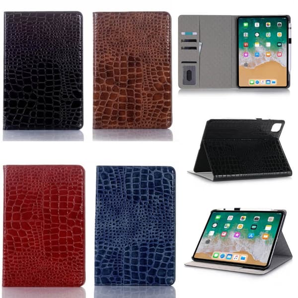 Fodral iPad Pro 12,9" (2018) Krokodilmönster - 4 Färger Brun