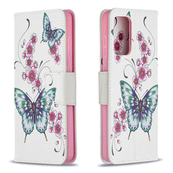 Plånboksfodral Samsung Galaxy A52 / A52s – Fjärilar och Blommor
