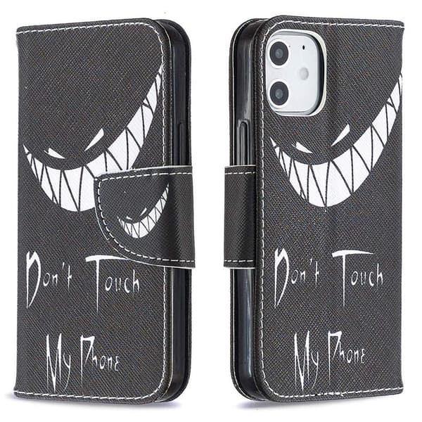 Lompakkokotelo iPhone 12 - Don’t Touch My Phone