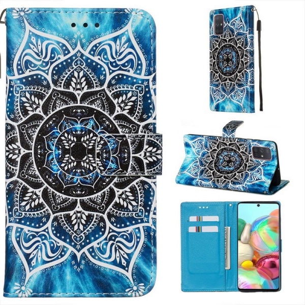 Lompakkokotelo Samsung Galaxy A51 - Sininen Mandala