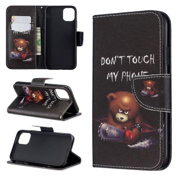 Lompakkokotelo iPhone 13 Mini - Don't Touch My Phone
