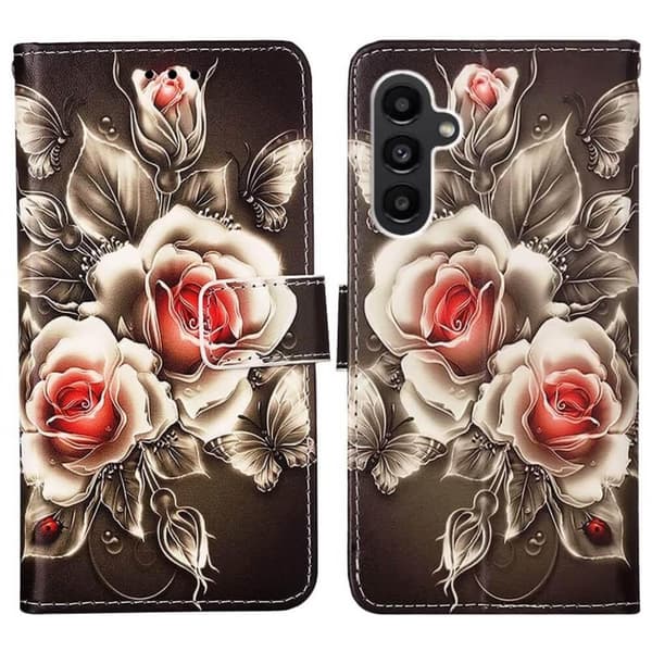 Lompakkokotelo Samsung Galaxy A54 - Ruusut