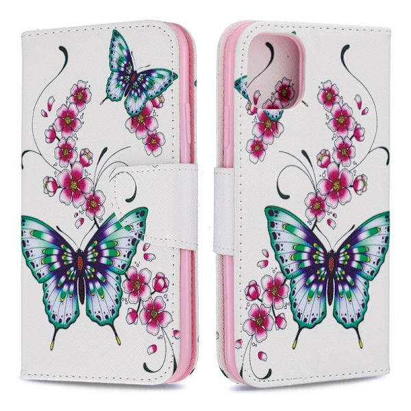 Lompakkokotelo iPhone 15 - Perhosia Ja Kukkia
