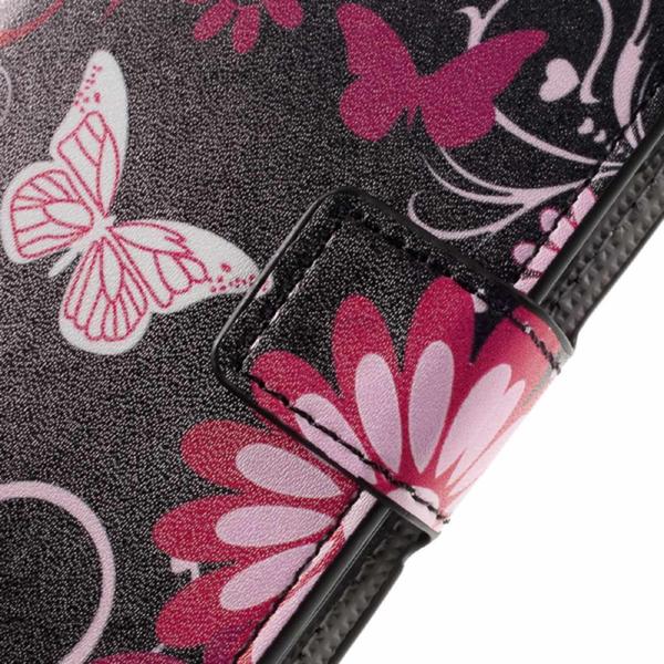 Plånboksfodral Sony Xperia E5 - Svart med Fjärilar