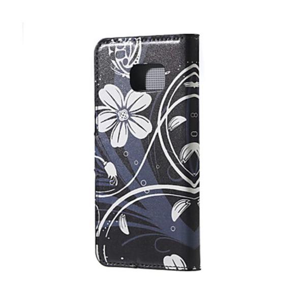 Plånboksfodral Samsung Galaxy Note 5 - Svart med Blommor