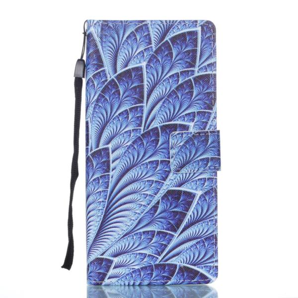 Plånboksfodral Samsung Galaxy Note 8 – Blå Blomma