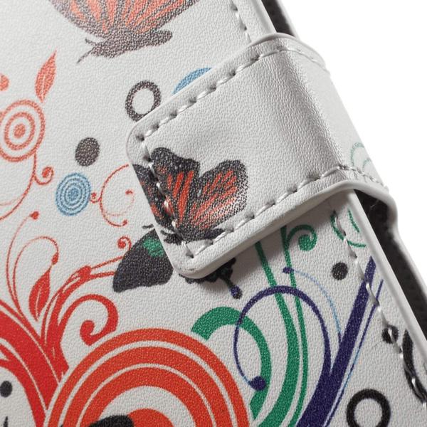 Plånboksfodral Nokia 8 - Vit med Fjärilar