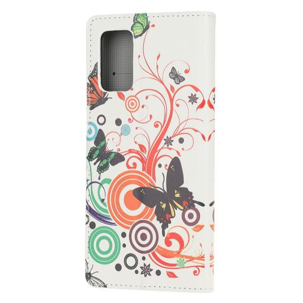 Plånboksfodral Samsung Galaxy S20 Plus - Vit med Fjärilar