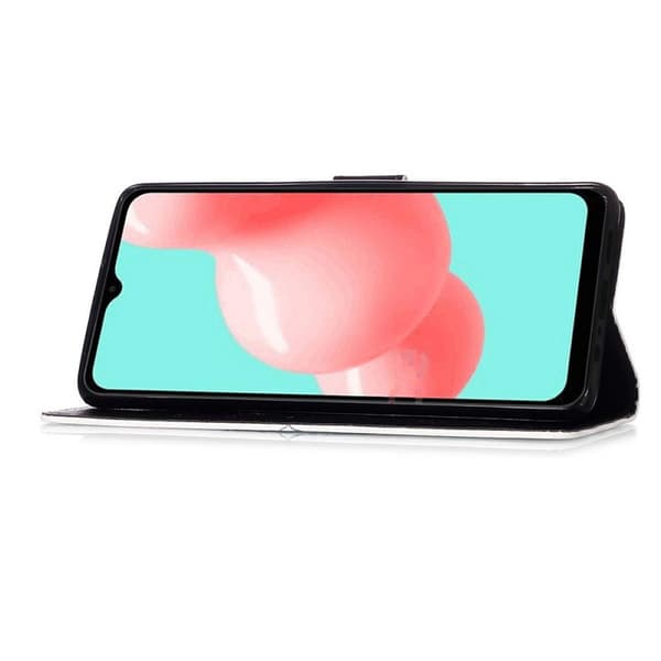 Lompakkokotelo Samsung Galaxy A32 - Pääkallo / Ruutu
