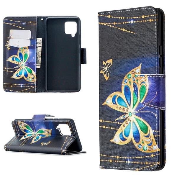 Plånboksfodral Samsung Galaxy A42 - Guldfjäril